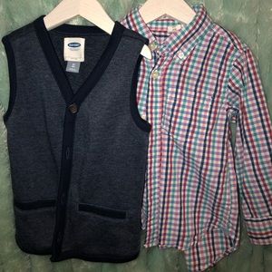 Boys vest and dress shirt